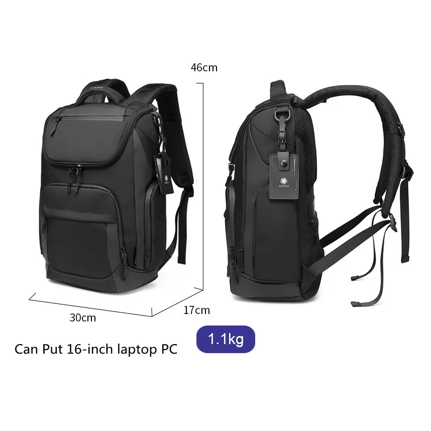 OZUKO Multifunction Men Backpack Large Capacity Waterproof Backpacks 15.6\