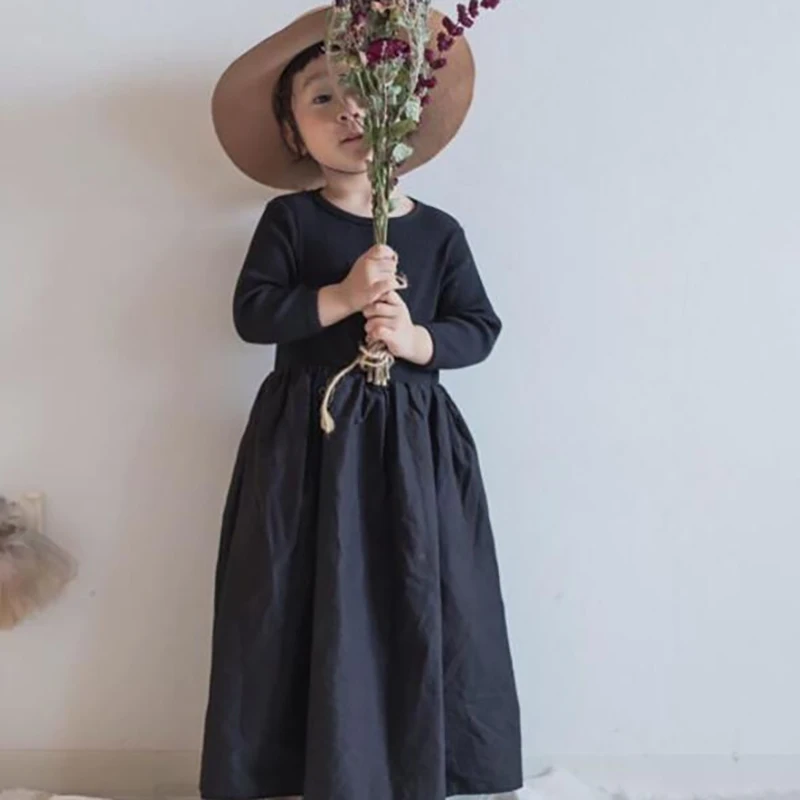 Kids A line Patchwork Long Dress For Girls image 3