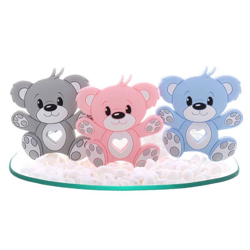 Single Sale Silicone Animal Teether Food Grade Teething Necklace Pendant Accessories Koala Unicorn Bear Hedgehog Panda Bpa Free