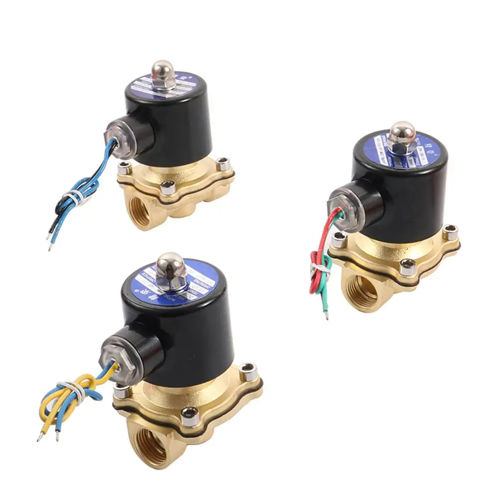 

1/2" Internal Thread DN15 Brass Electric Solenoid Valve DC12V DC24V AC220V Electromagnetic Valve Water Oil Air Pneumatic Control