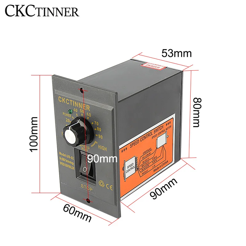 AC 220V Motor Speed Controller Pinpoint Regulator Controller Forward & Backward 15/25/40/60/90/120/180/200/250/300/400W