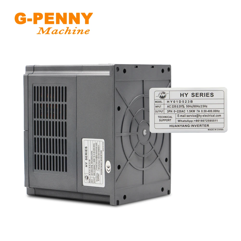Imagem -06 - Huanyang 110v 220v 380v Inversor Cnc Eixo Controle de Velocidade do Motor Unidade de Frequência Variável 0400hz Saída 3p 1.5kw