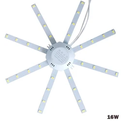 1Pcs 12W Ceiling Lamp LED Eight Claw Fish Circular Light Source Board Module Super Bright Household Energy-Saving Light Bar 220V