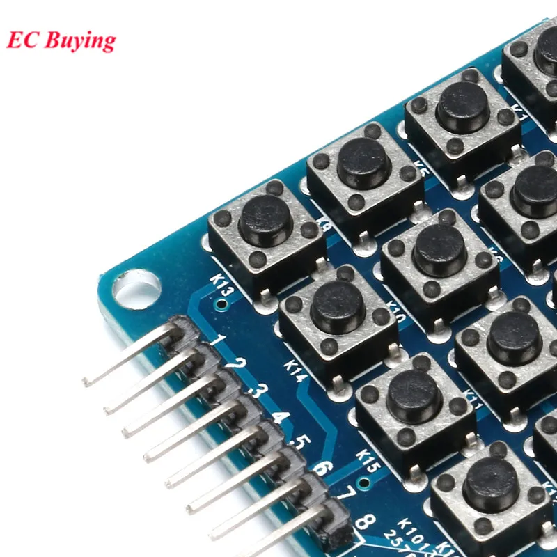1pc 4x4 Keypad MCU Accessory Board Module Matrix Keyboard 16 Key Buttons For Arduino