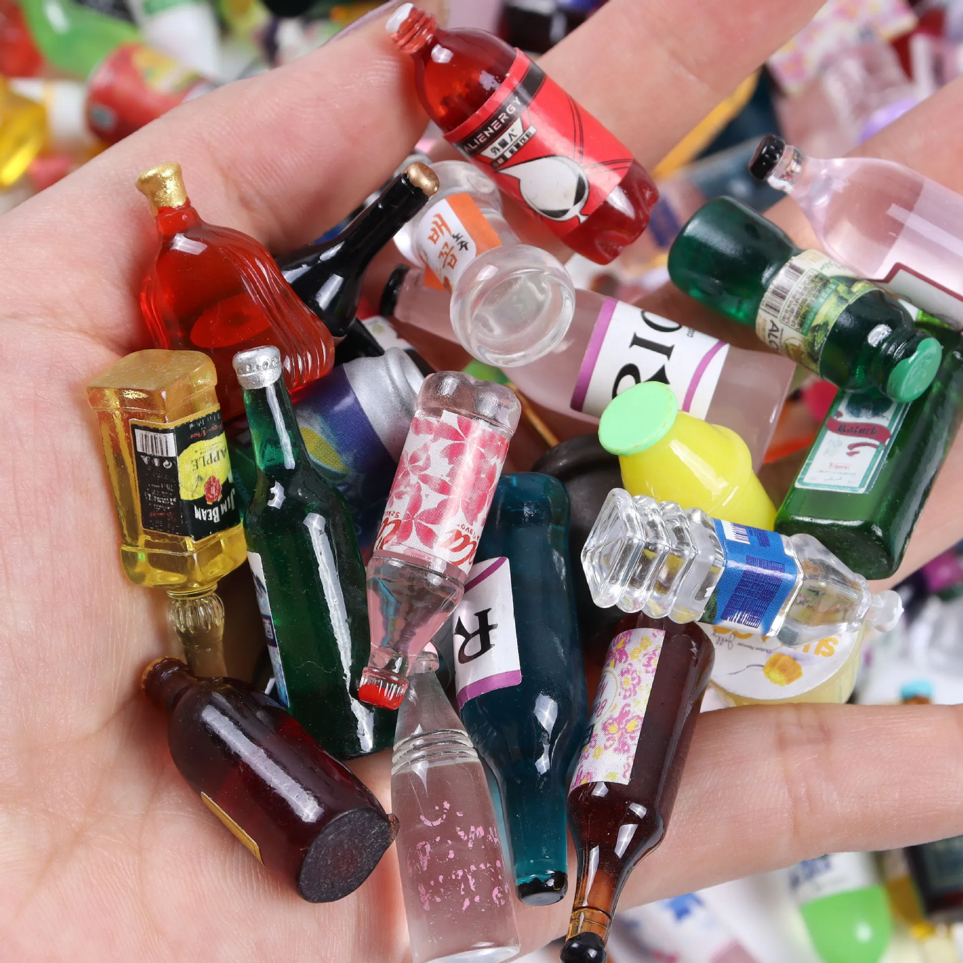 5/10 Pcs Mini Drinking Bottles Dollhouse Miniatures Doll Food Kitchen Living Room Accessories Kids Pretend Play Toys