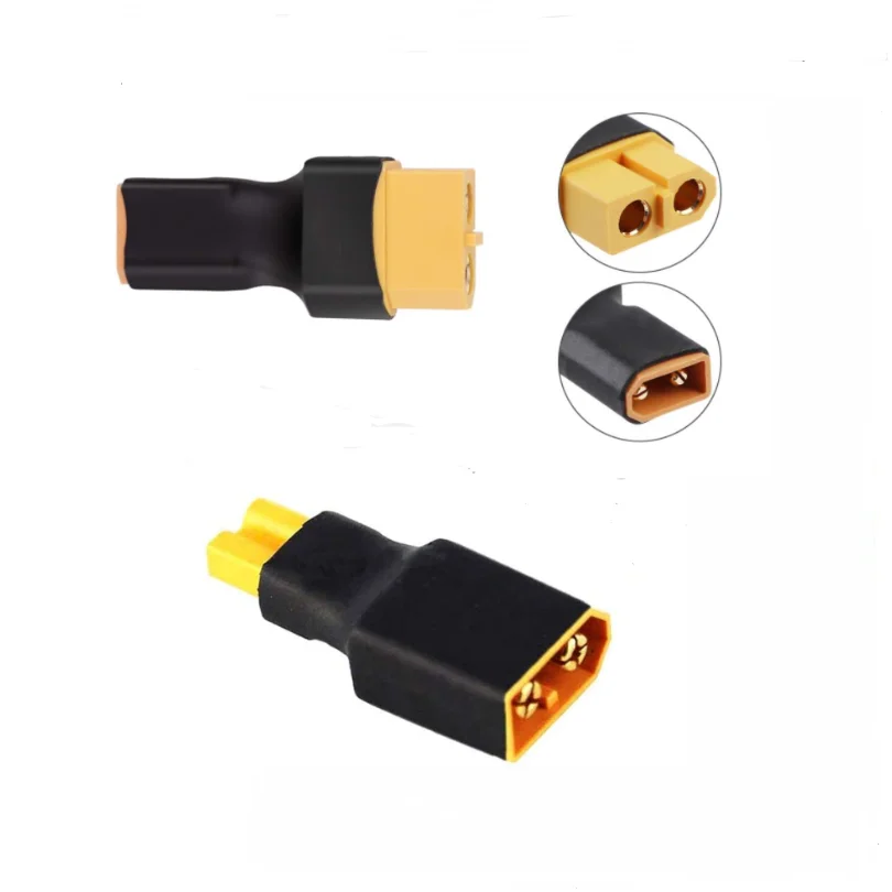 2 PcsXT60 Male Female to Deans Mini Tamiya XT30 Tamiya MPX Male Female Connector Plug Adapter for RC Model Battery ESC