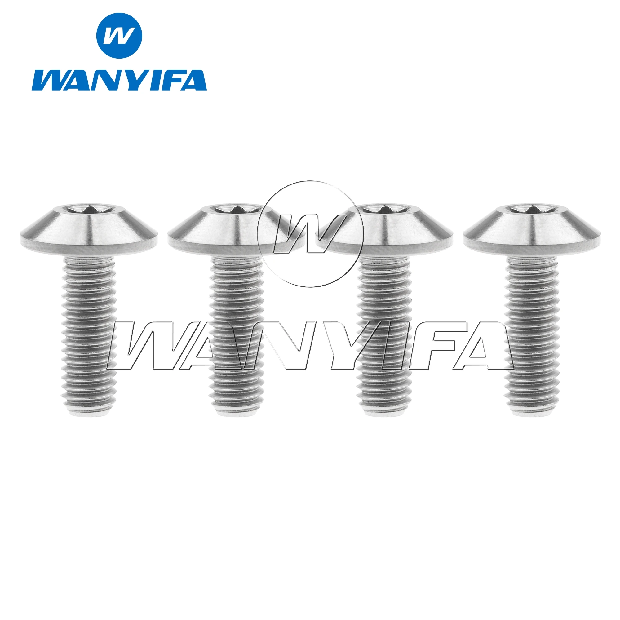 Wanyifa Titanium Ti Bolt M5x12 15 20 25mm Torx T25 Head Screw for Motorcycle Shell 4pcs