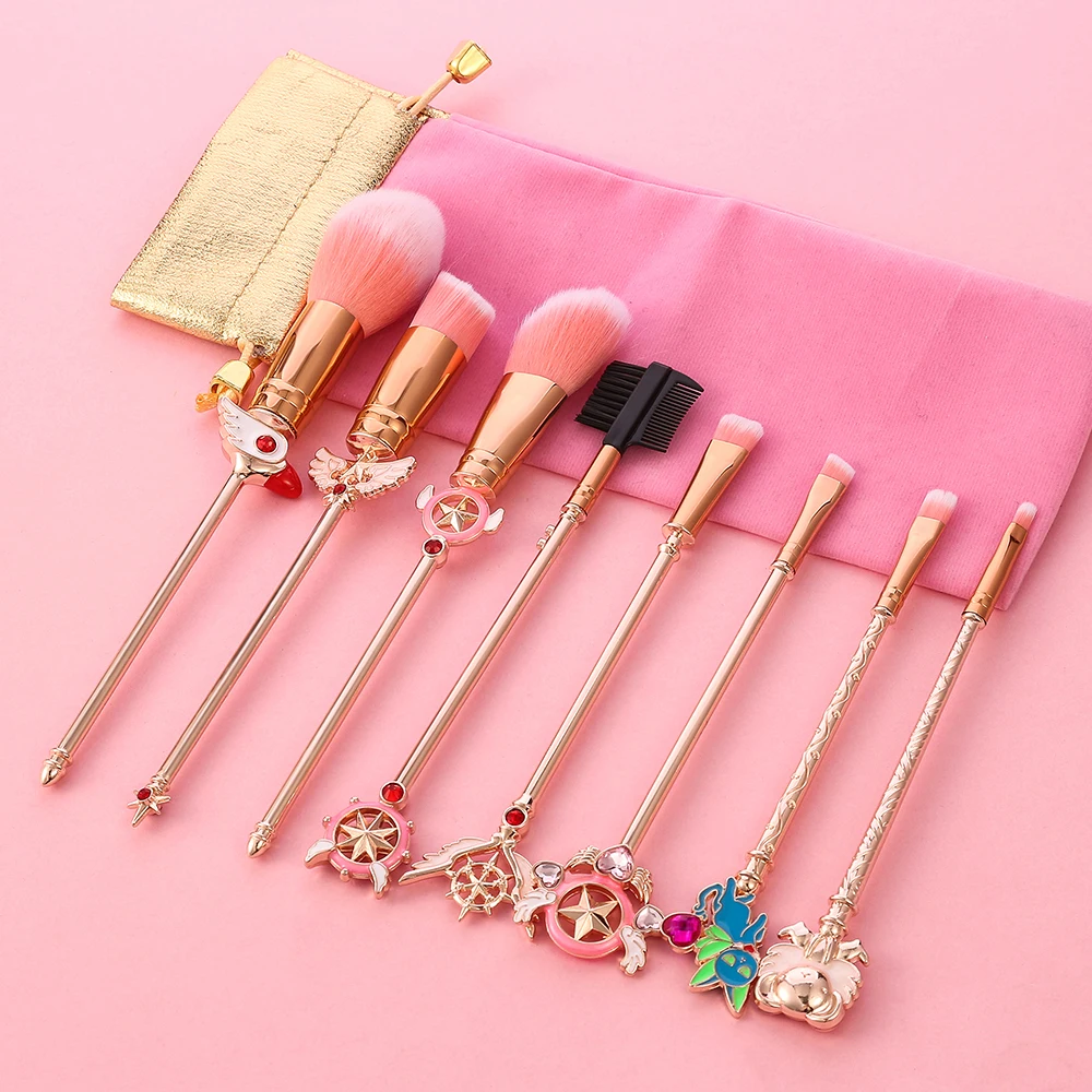 16Styles Cardcaptor Sakura Anime Makeup Brushes Set Cosmetic Powder Foundation Eyeshadow Brush Make Up Tool Kit