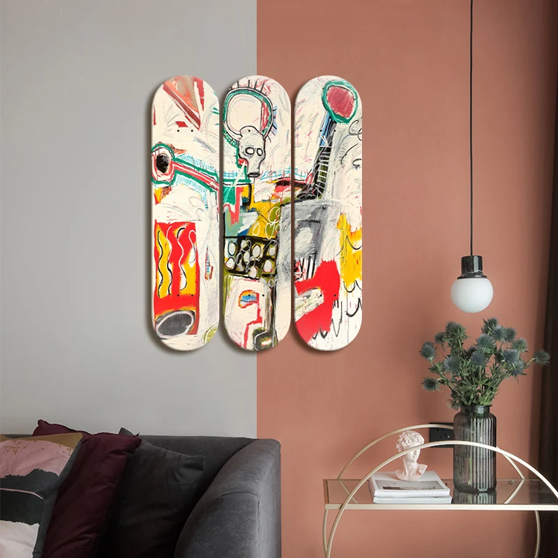 Skate Deck Wall Art Carton Graffiti Decorative Boards Decorated Furnishing Exhibition Skate Board Home Living Room Decoration