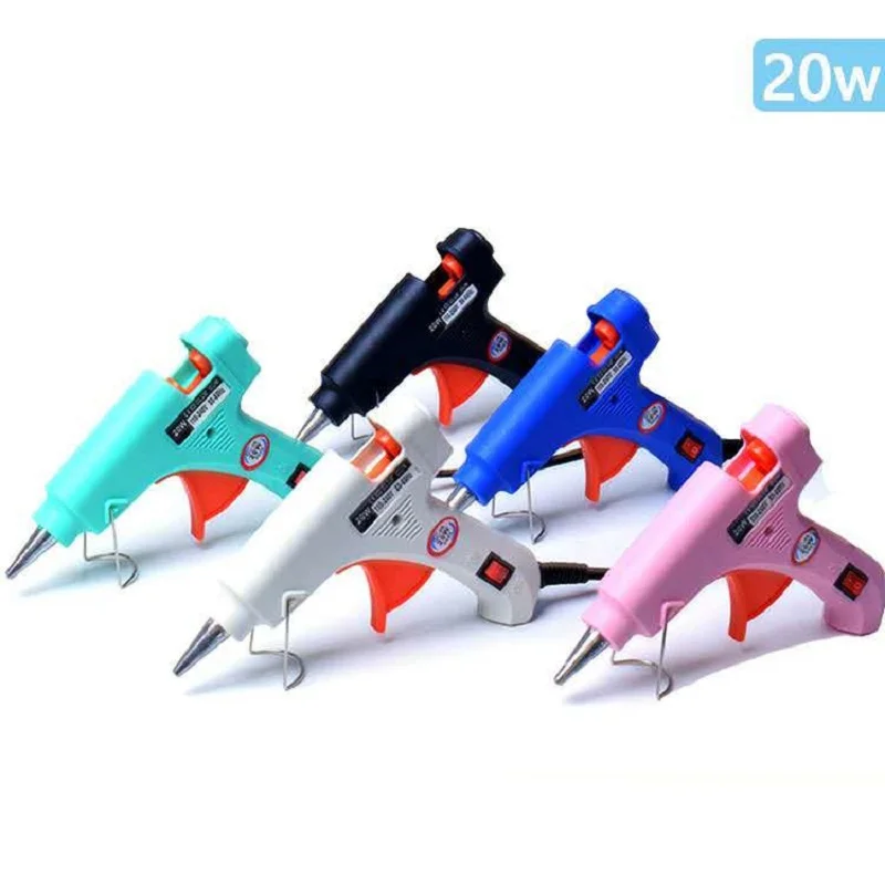 20W Hot Melt Glue Gun with 7mm Glue Sticks Mini Industrial Guns Heat Temperature Thermo Electric Repair Tool