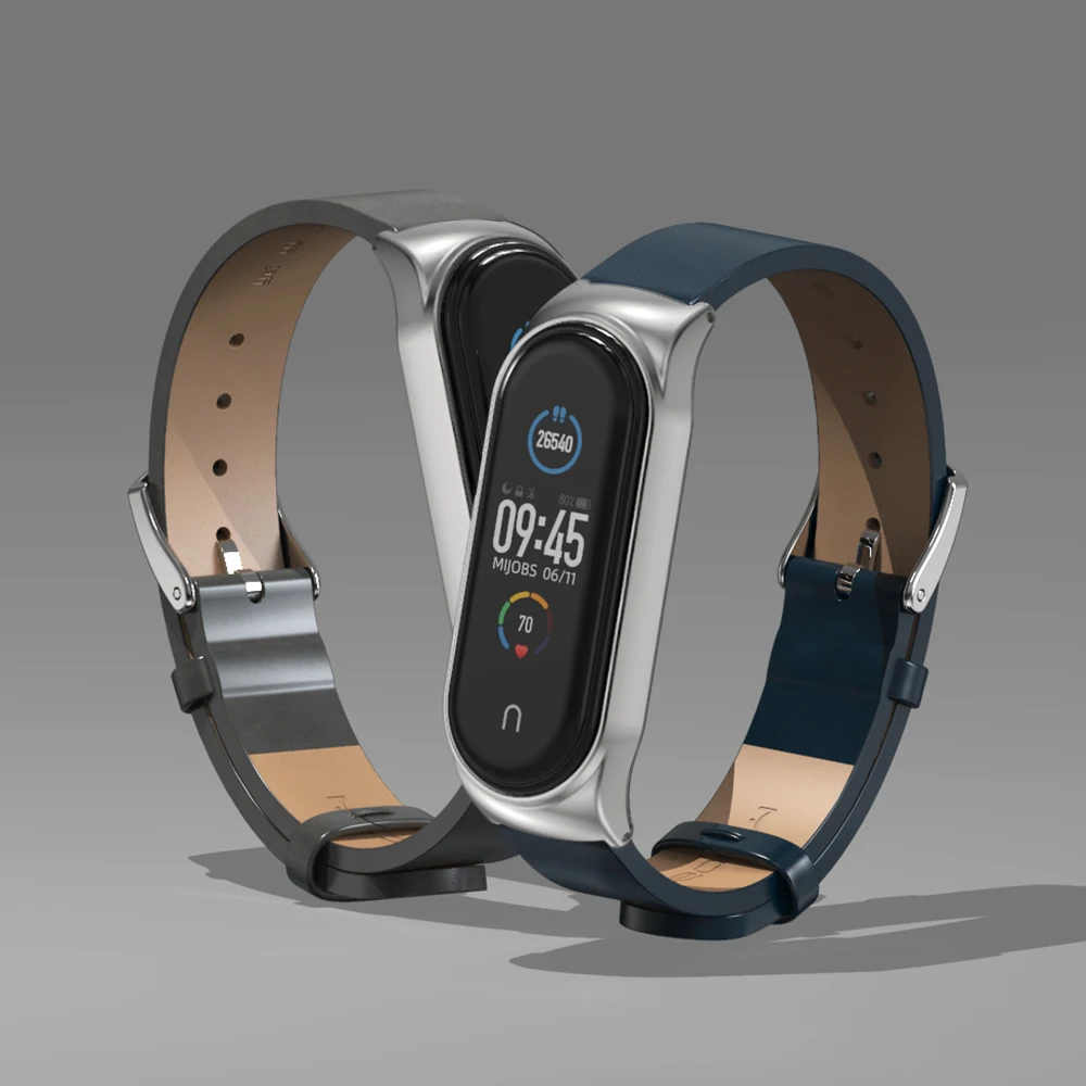 Para mi banda 7 6 5 4 3 pulseira de couro do plutônio correa pulseira pasek opaska para mi banda 6 pulseira para xiaomi xiomi miband 7 pulseira
