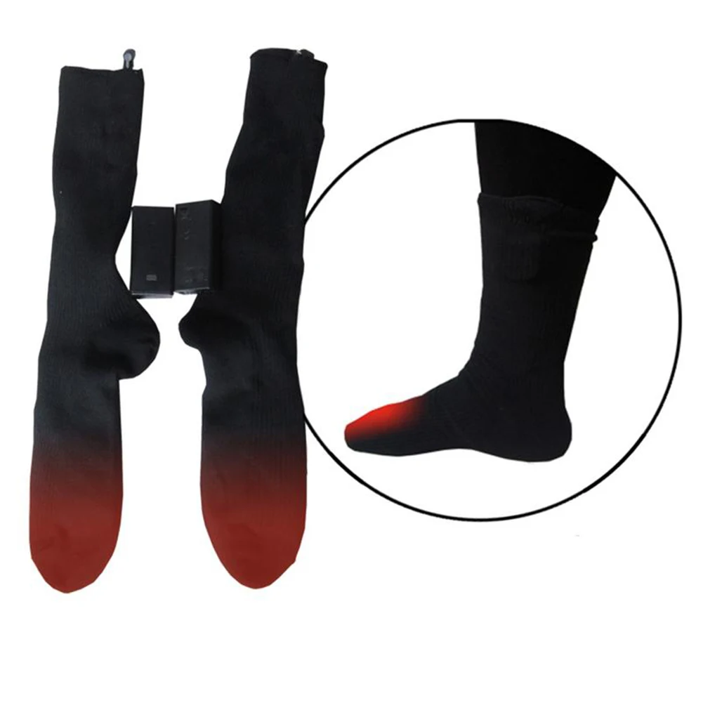 3V Thermal Cotton Heated Socks Men Women Battery Case Battery Operated Winter Foot Warmer Electric Socks Warming Socks