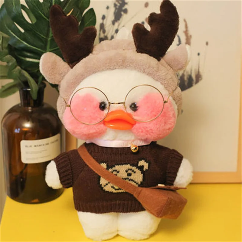 30cm Nette Lalafanfan Gelb Café Ducks Gefüllte Weiche Spielzeug Kawaii Beruhigende Spielzeug Aminal Puppen Kissen Für Gril Kinder Brithday geschenke