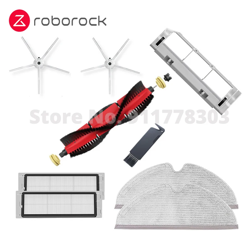 Original Main Brush 5 Arms Side Brush Filter for Roborock S60 S61 S65 S5 Max S6 MaxV S4 E45 S6 Pure Robotic Vacuum Cleaner