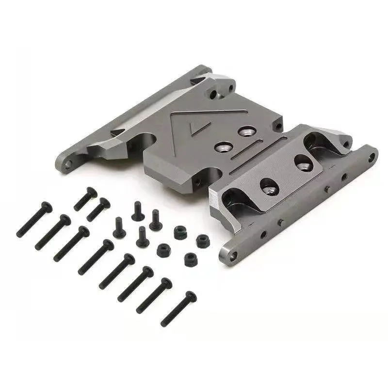 Aluminum Alloy Transmission Mount Base Gearbox Holder Skid Plates for 1/10 RC Crawler Axial SCX10 and SCX10 II Chassis