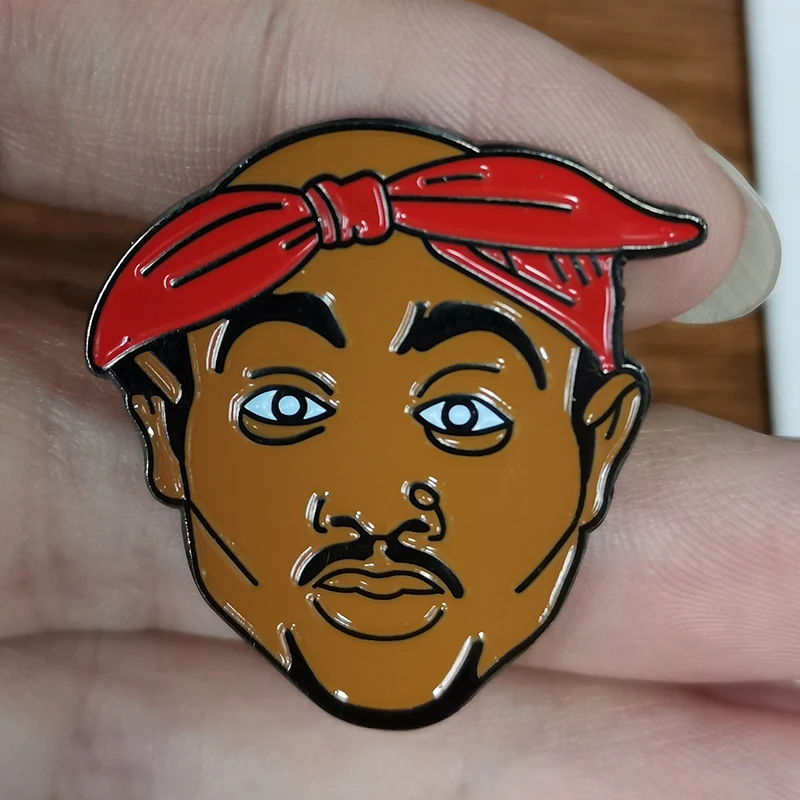 Tupac Enamel Pin  I gotta pay respect to the artist who inspired me to start making music of my own, and that artist was Tupac.