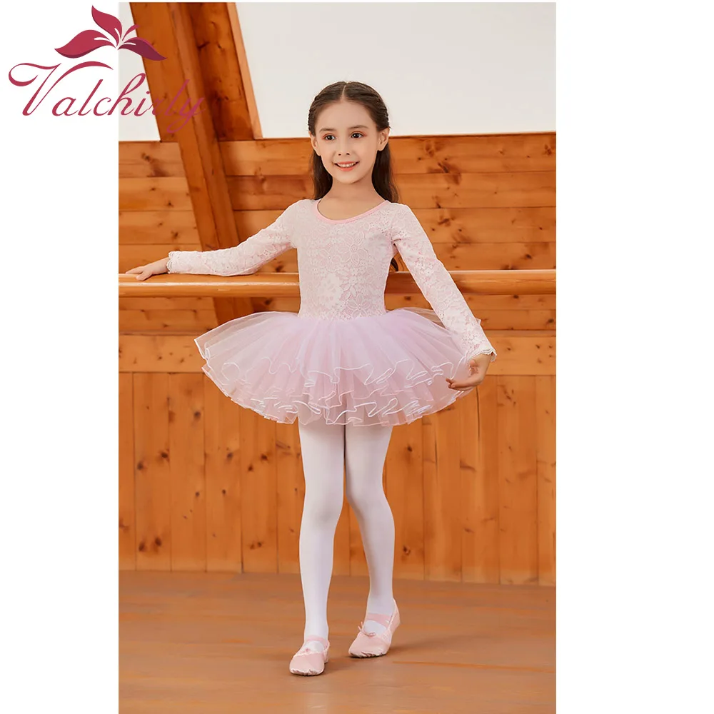 Autumn And Winter Girls Ballets  Dress  Practice Clothes Double Layer Lace Dance  Children\'s Ballet Skirt Costumes