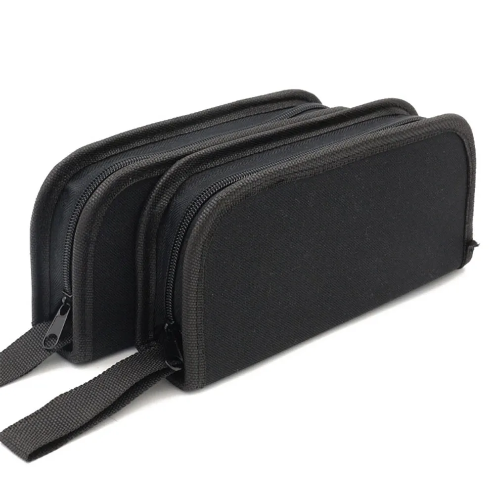 Black Multi-functional Canvas Watch Repair Portable Tool Bag Zipper Storage Tool Zipper Organizer Tool Part Storage Bag