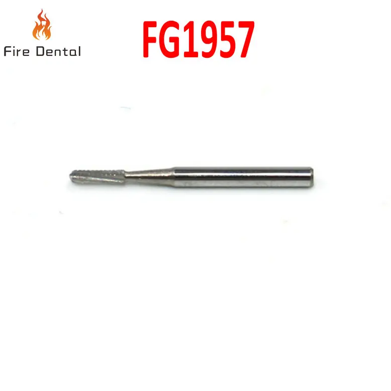 10pcs Dental Drills FG1957 FG1958 Tungsten Steel Burs Crown Metal Cutting Burs High Speed Dental Tools