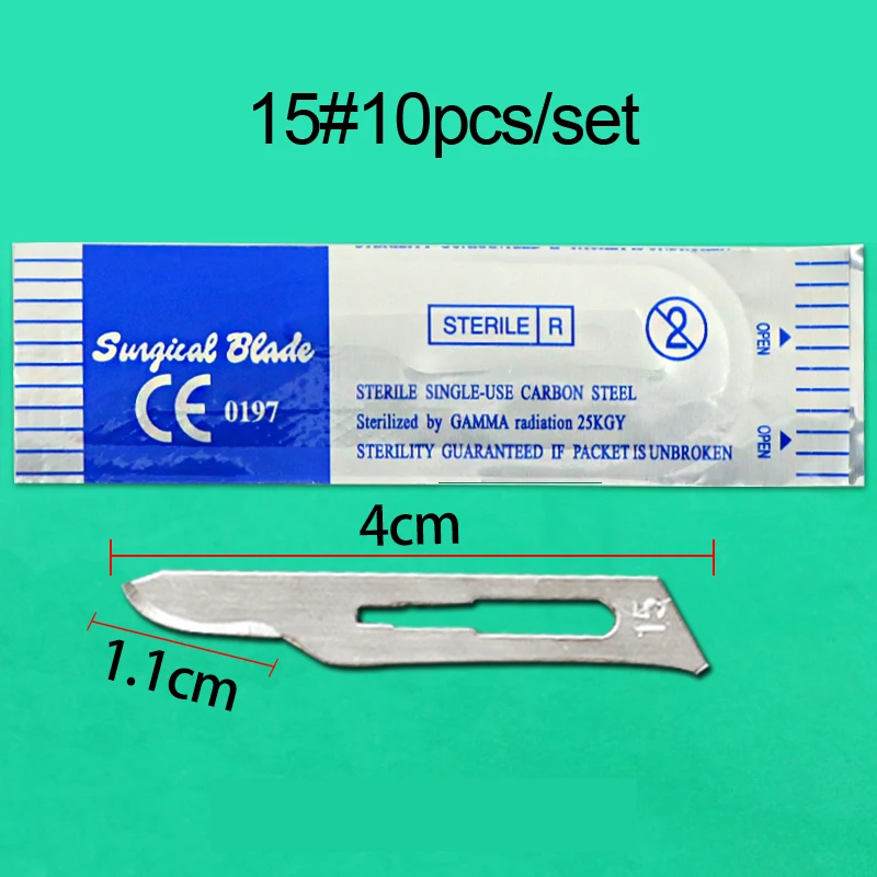 

10Pcs Dental Surgical Scalpel Sterilized Blades Scalpel Blades For Dental medical Dental medical Surgical Scalpel Blades