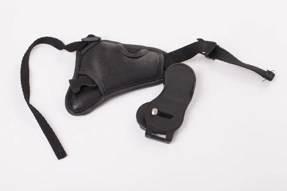 Профессиональный мягкий держатель-ручка из искусственной кожи с ремешком с отверстием для винтов для Canon/Nikon SLR Аксессуары для камеры черный