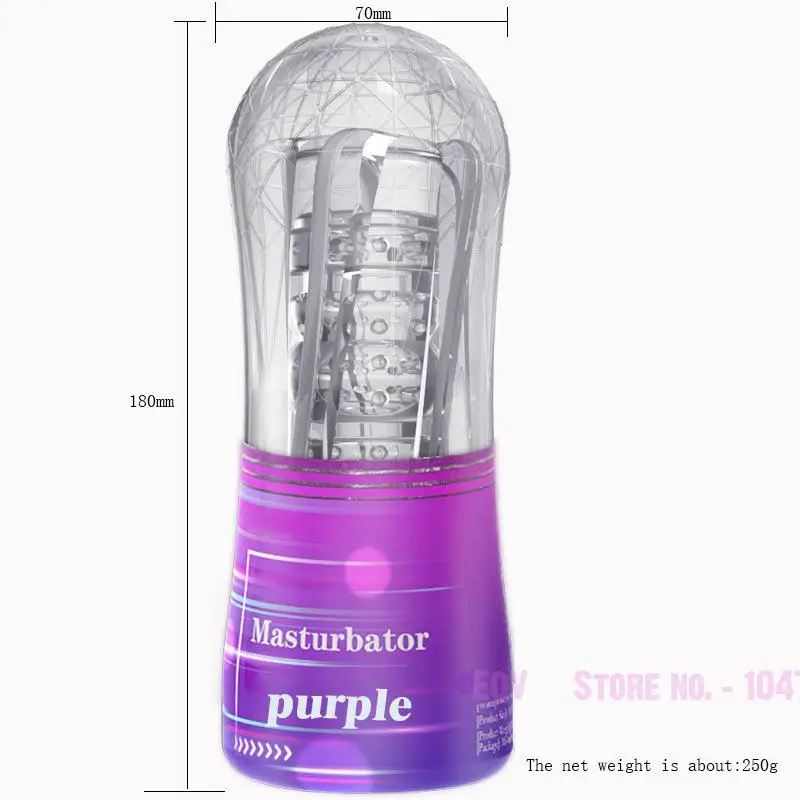 Male Sex Toy Vacuum Sucking Transparent Snail Cup Pocket Pussy, Vagina Masturbation Endurance Sex Products For Men Masturbator.