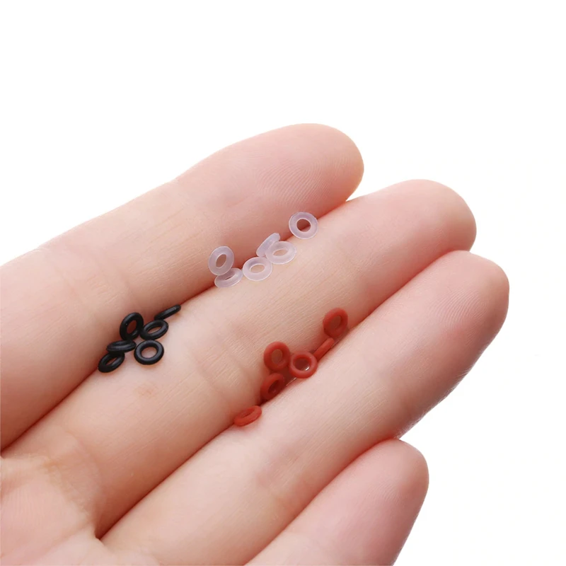 Pandora Bracelet Women Black Silica Gel Elastic Ring Spacer Charm DIY Red Silicon Rubber Safety Stopper Beads for Jewelry Making