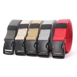 3.8cm Wide Men and Women Quick Release Buckle Casual Denim Belt Outdoor Military Training Adjustable Tactics Extended Army Belts