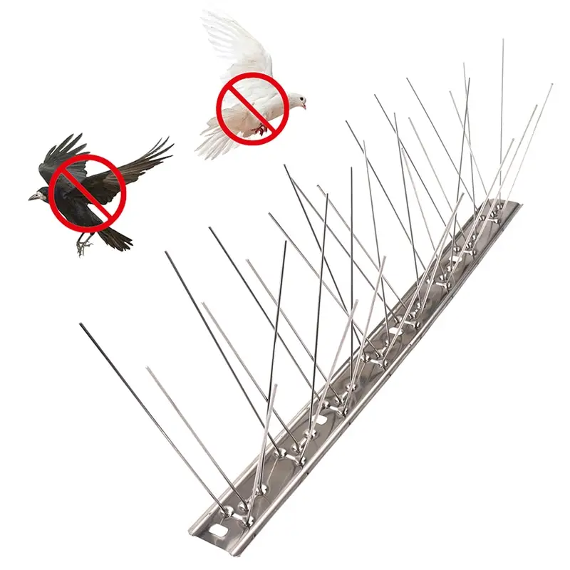 Stainless Steel Anti Climb Bird Spikes for Pigeons Small Birds Cats, Anti Climb Wall Fence Bird Arrow Repellers Spikes Cover