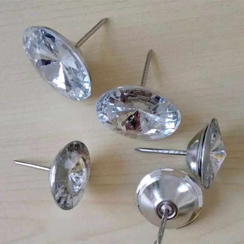 50 pz/lotto 18-30mm Acrilico Cristallo Di Rhineston Bottoni Tappezzeria Del Chiodo Della Vite Prigioniera Divano Testiera del Letto Decor Mobili