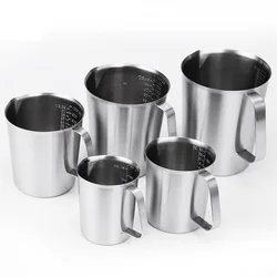 1Pcs measuring cup 500ml 1000ml 304 stainless steel Thickened measuring cup 1500ml 2000ml Kitchen Tools for coffee/milk