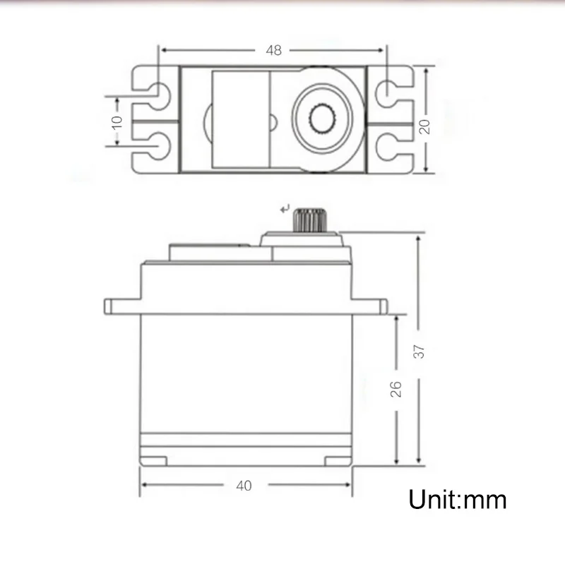 JX CLS-12V7346 46KG 12V serwo 180 stopni HV wysoka precyzja stalowa przekładnia cyfrowy serwo aluminiowa powłoka serwo CNC