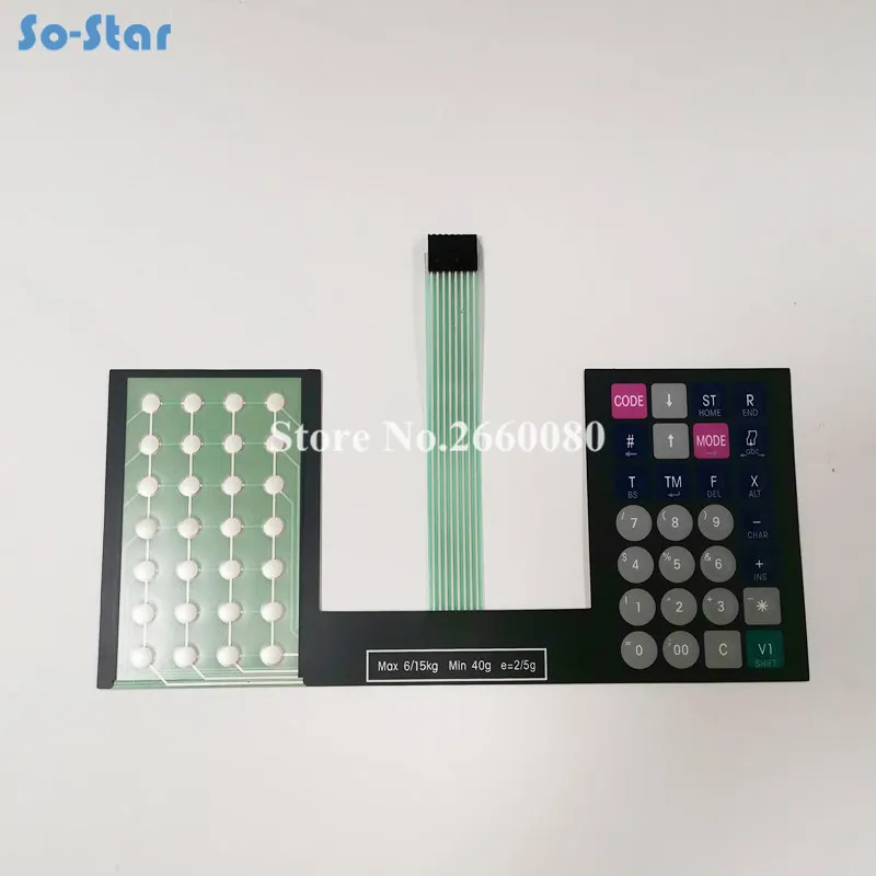 METTLER Toledo 3600 Keyboard Film English Versio Mettler Tiger 8442 P8442 3650 3680 Barcode Scales P/N: 71207380