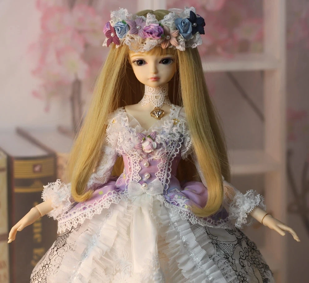 Outfits For 1/4 BJD Dream Fairy Doll Unicorn Dress Including The Headdress And Necklace SD MJD