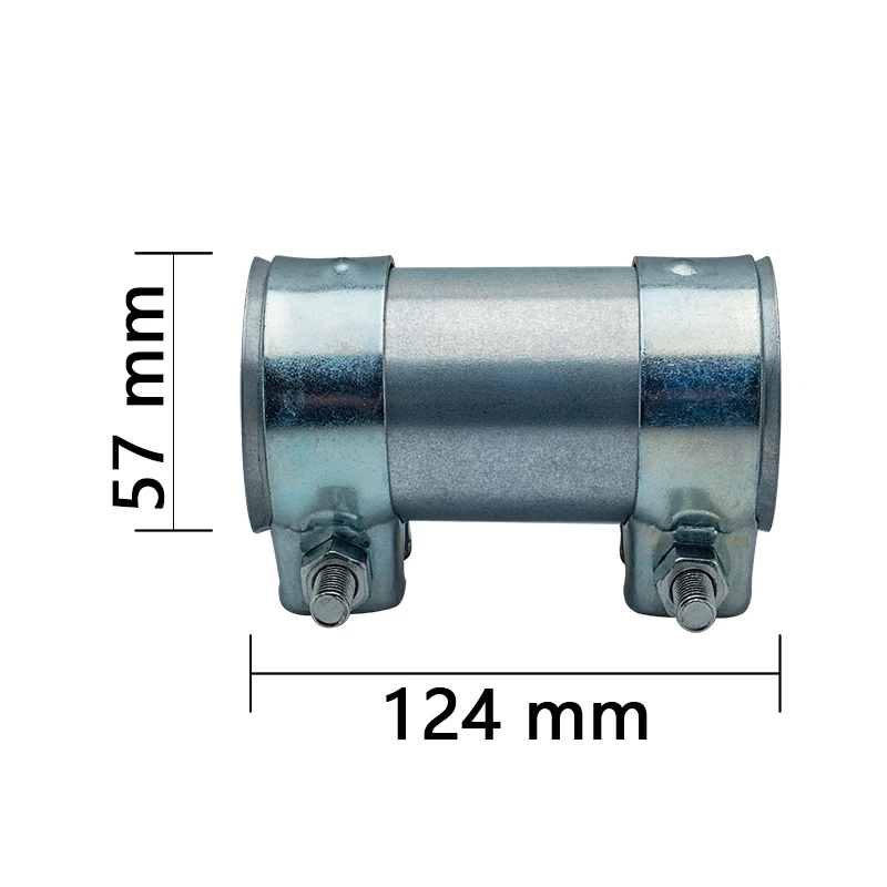 Exhaust Tube Pipe Connector Joiner Sleeve Clamp Connector for 2.0