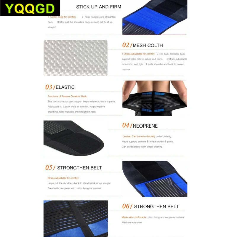 1Pcs Adjustable Neoprene Double Pull Lumbar Support Lower Back Belt  Pain Relief Band Waist Belt,Waist  Exercise Support