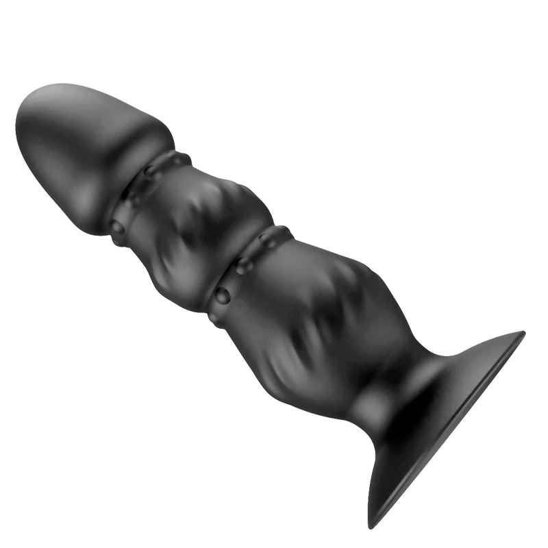 Moonuo-vibrador de Gel de sílice largo y corto para hombre, Juguetes sexuales con anillo de tracción, enchufe Anal, carga USB inalámbrica,