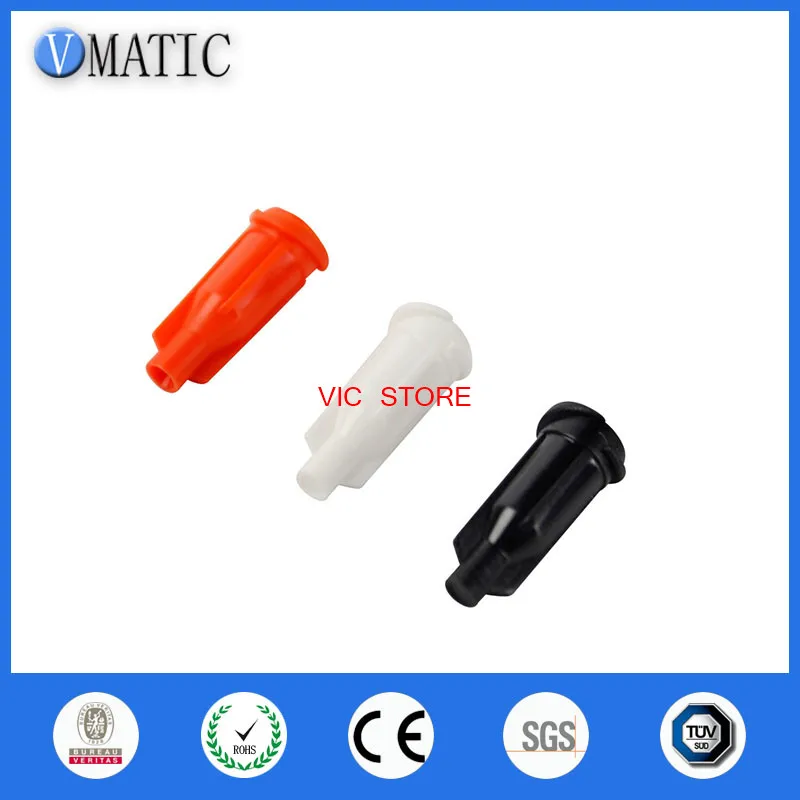 

Free Shipping Quality 500Pcs Orange/Black Color Luer Lock Dispensing Syringe Caps Stopper Screw Thread Tip Caps