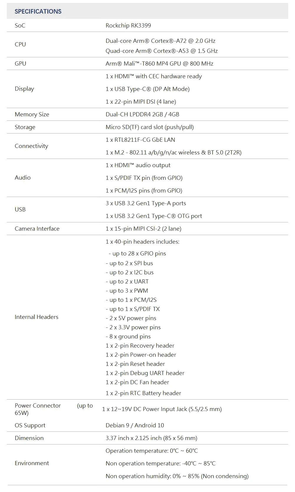 ASUS Tinker Board 2S Rockchip RK3399 an Arm-based Single Board Computer/SBC Support Android 10/Ubuntu Tinkerboard 2S / Tinker2S