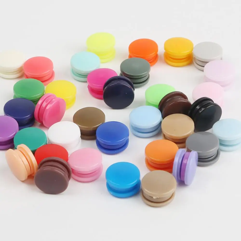 20Sets Round Plastic Snaps Button Fasteners KAM T5 12mm Garment Accessories For Baby Clothes Clips Quilt Cover Sheet Button