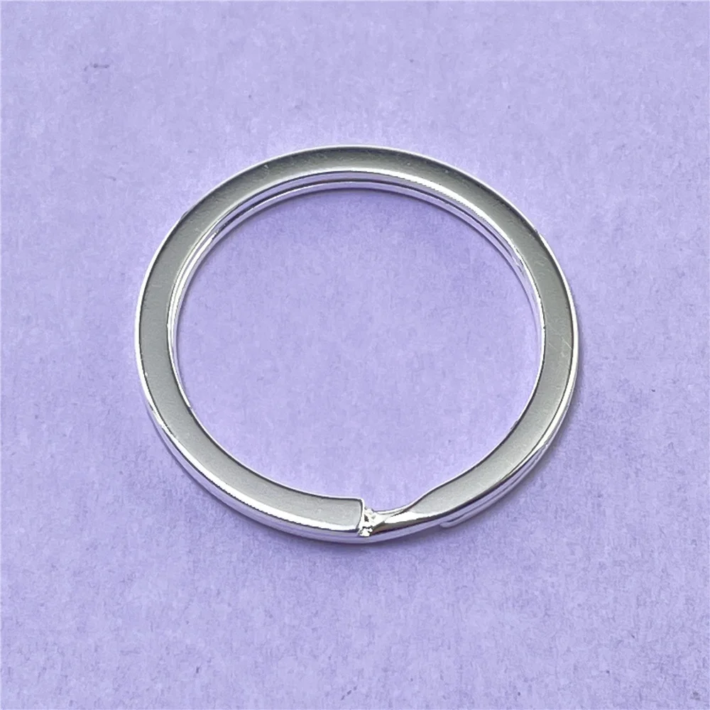 925 Silver Keychain Circle Shape Simple Keychain Fashion Jewelry Gift