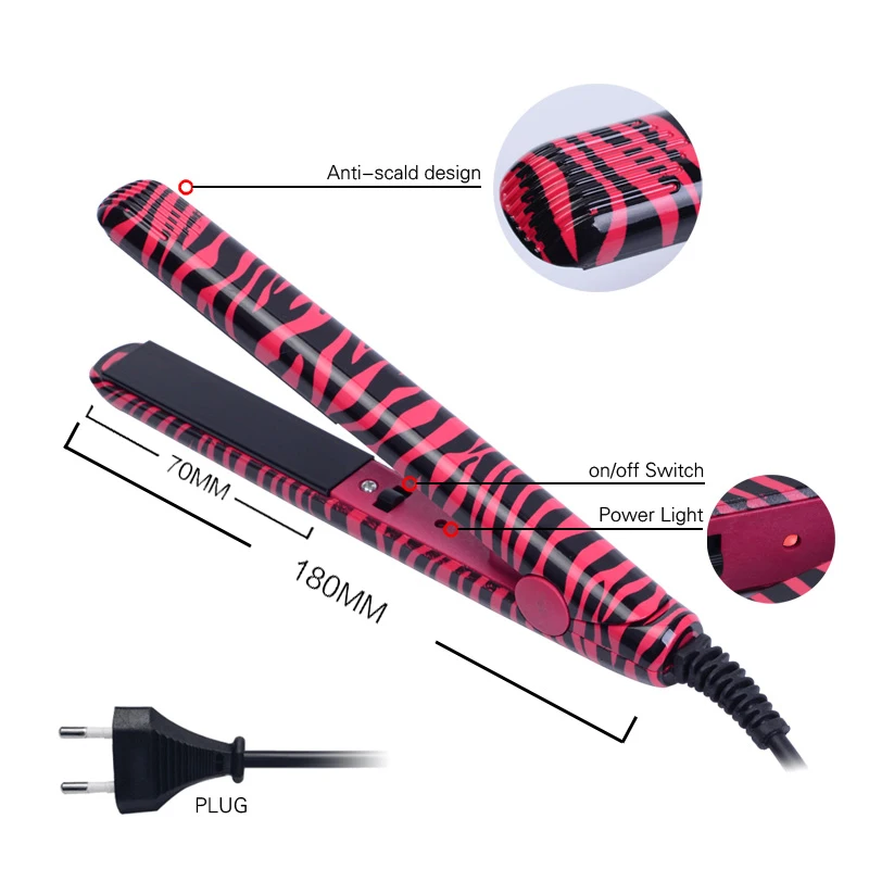 Hair Mini Straightening Irons Hairs Flat Iron Curling With EU Plug Adapter Salon Styling Tools Straightener image 6