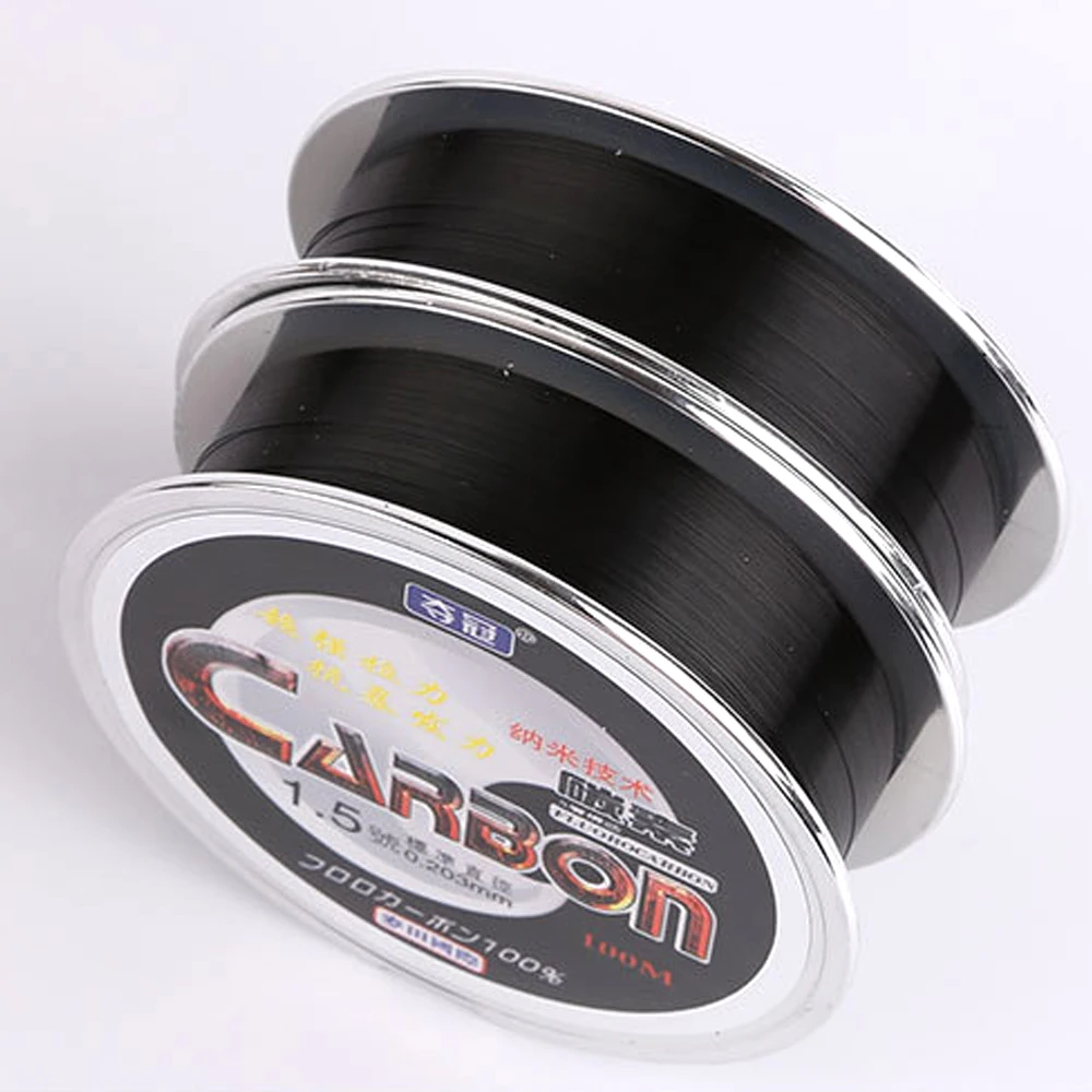 100M High Quality Black Fishing Line Super Strong Nylon Monofilament Fluorocarbon Wear-resistant Saltwater Carp Fishing Line