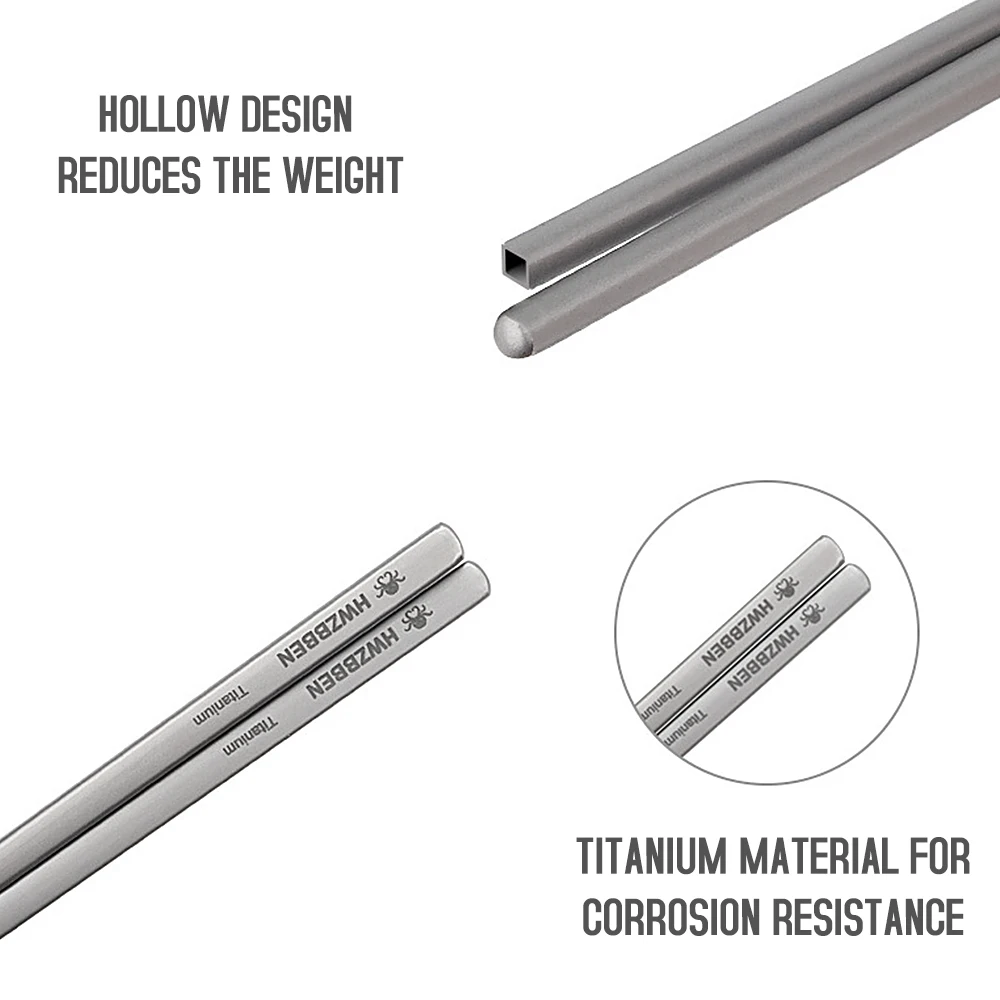 Lightweight Titanium Spoon Titanium Fork Titanium Chopsticks for Noodles Rice Cookware for Home Outdoor Camping Hiking Picnic