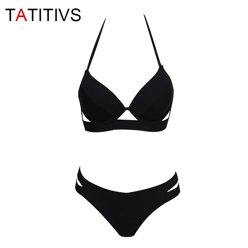 TATITIVS Sexy Leopard Bikinis Women Brazilian Swimsuit Strapless Bandage Bathing Suits Low Waist Push Up Bikini Set Swimwear