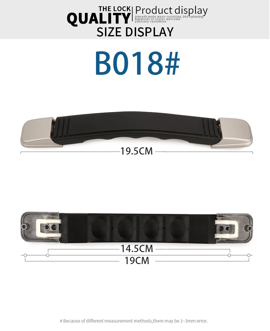 SUZAOZHE Suitcase Luggage Replacement Handle Travel Suitcase Handle Strap Factory Replacement Zinc Alloy Grip Carry Grip