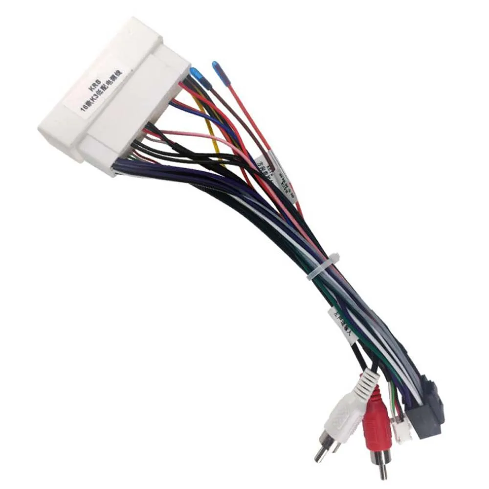Car Radio Stereo Wiring Harness Cable Adapter Android 16pin For Hyundai  IX35  IX45 Tucson Elantra For KIA KX3 KX5 KX7 Sportage