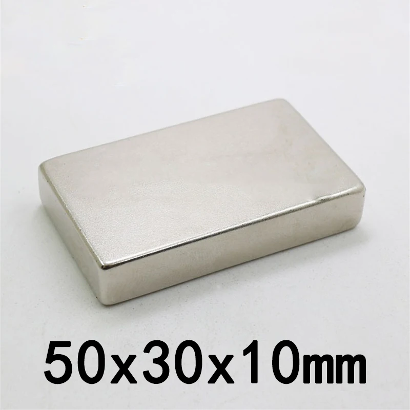 1/2/3PCS 50x30x10mm N35 Super Strong Neodymium Magnets Block Permanent Magnet 50x30x10 mm NdFeB Powerful Magnetic 50*30*10mm