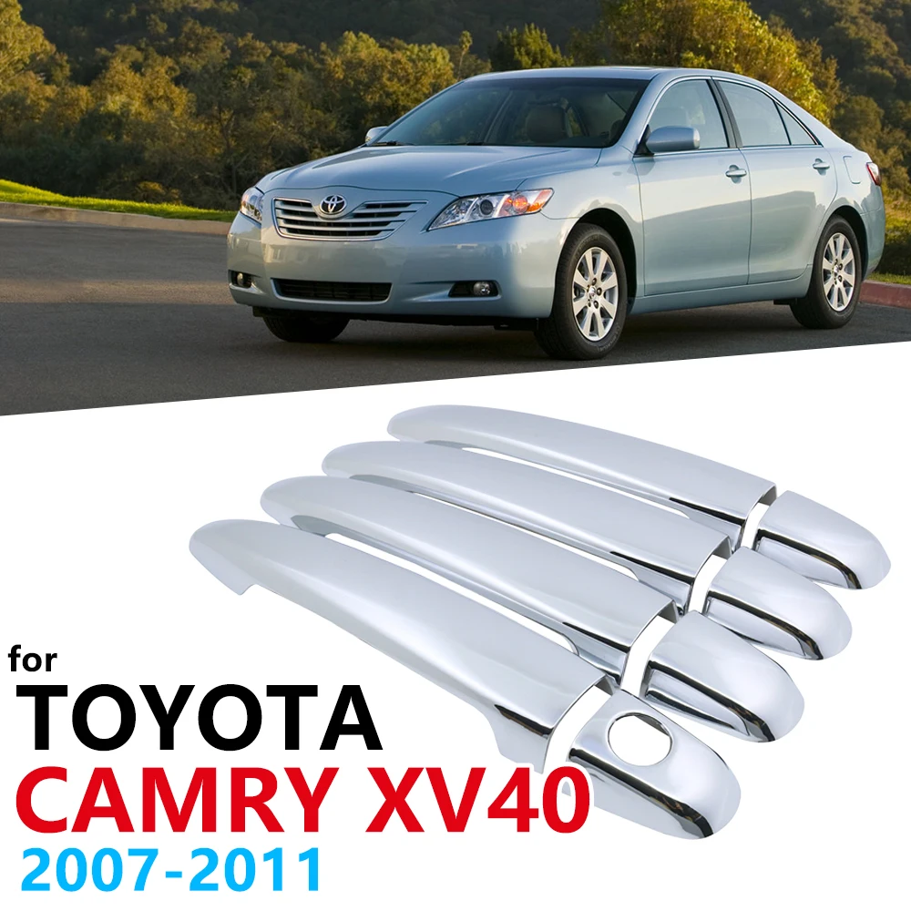 

Chrome Handles Cover Trim for Toyota Camry XV40 2007 2008 2009 2010 2011 Catch Cap Car Accessories Stickers Auto Styling Handle