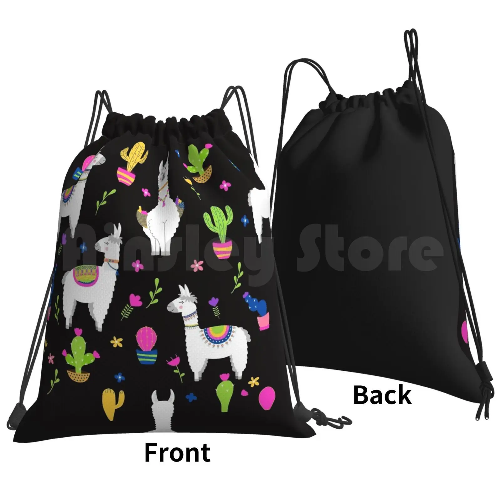 All You Need Is Love And Llamas Backpack Drawstring Bags Gym Bag Waterproof Llama All You Need Is Love Cute All You Need